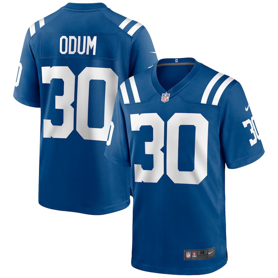 Men Indianapolis Colts #30 George Odum Nike Royal Game NFL Jersey